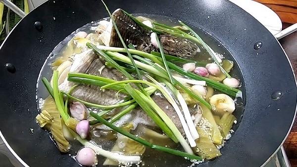 Cá lóc hấp gừng sả