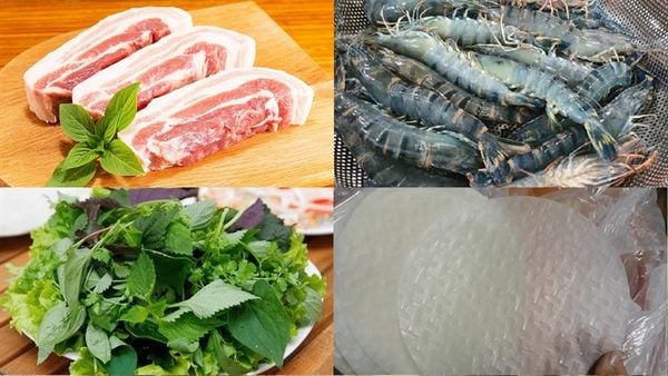 Thành phần nguyên liệu làm gỏi cuốn