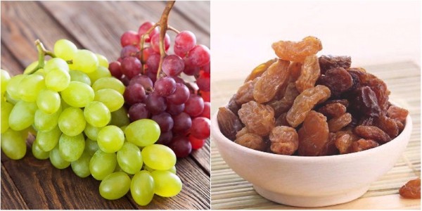 Nho khô và nước ép nho có hàm lượng calo khác biệt như thế nào?